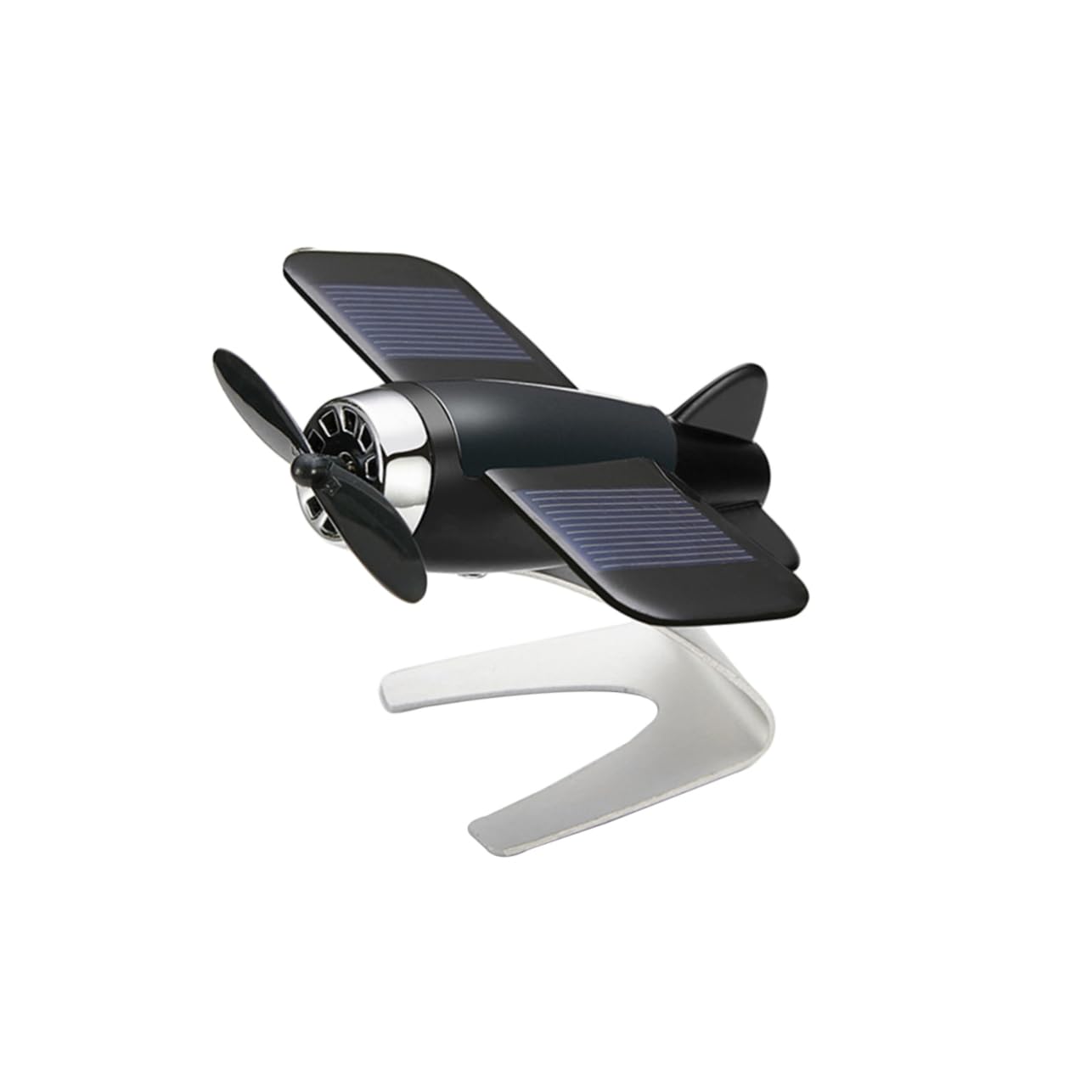 Shaersu Décoration Avion Solaire Pour Tableau De Bord Voiture,Ornement Avion Rotatif Déplacement Tableau De Bord - Accessoire Intérieur Automobile Cadeau Maison Anniversaire Véhicules Noël Voyage