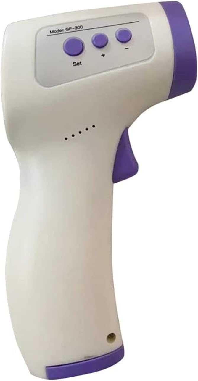Non-Contact Digital Infrared Thermometer for Forehead Ear and Body Temperature LCD IR Body Forehead Thermometer Accurate Instant Readings Temperature Gun for Baby, Children, Adults (Purple)