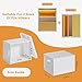 File Organizer File Box with Lid, Universal Hanging File Organizer, Letter/Legal Size File Folder Box, 2 Pack Plastic Office Document Filing Storage Bin