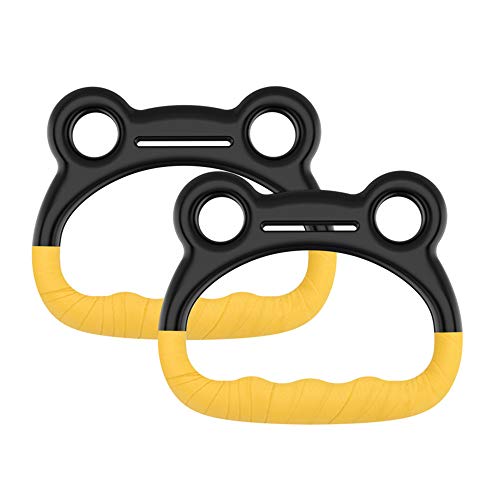Leeofty Anéis de ginástica para crianças Balanços de fitness Anéis de mão Meninos Meninas Pull-ups B