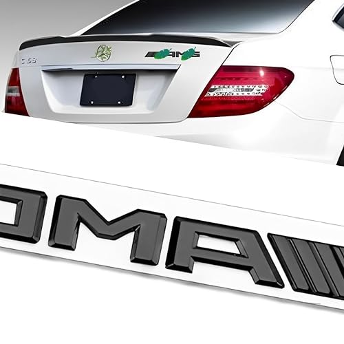 Car Emblem for Trunk lid Rear ABS Material Compatible with AMG car Badge car Style Replacement (Black)