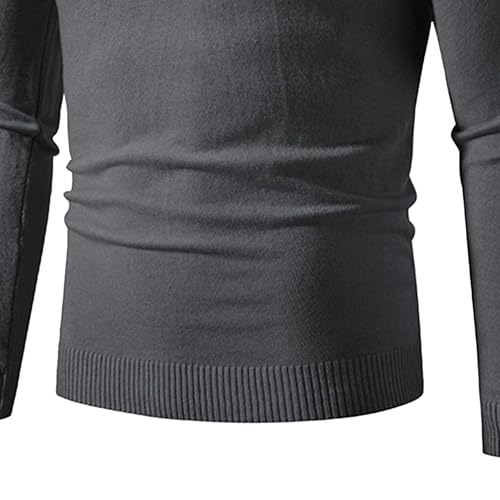 Maiyifu-GJ Men's Slim Fit Mock Neck Pullover Sweaters Quarter Zip Sweater Casual Lightweight Long Sleeve Knitted Sweaters4