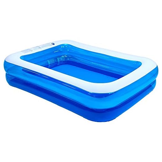 Jilong Giant Pool 2R200 -Piscina Para La Familia 200 X 150 X 50 Cm, Cuadrado, Azul,Blanca