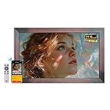 KODAK Digitaler Bilderrahmen 21.5 Zoll, WLAN Elektronischer Bilderrahmen Groß mit 32GB Speicher, FHD Hölz Bilderrahmen Digital mit App, Fernfreigabe von Fotos und Videos, Auto-Rotation,Bewegungssensor