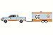 Greenlight 1: 64 Hitch & Tow Series 7 - 2015 Ford F-150 Gulf Oil #68 & Enclosed Car Hauler Diecast Vehicle