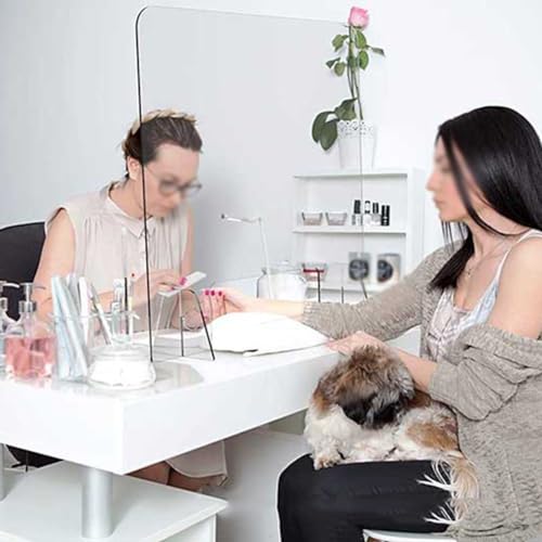 Écran de toux transparent de 60x80 cm pour guichet et magasin - 7
