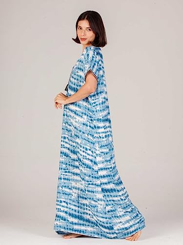 Image of Evolove Women's Viscose Liva Long Maxi Night Gown Nighty Dress with Pocket, Super Soft Comfortable (LNG-Rayon)