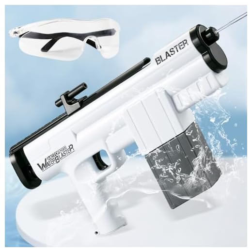 Electric Water Gun, Automatic Water Squirt Guns with 375CC High Capacity for Kid & Adult, Squirt Gun Toys up to 22 FT Range, Water Soaker Gun Toy for Summer Swimming Pool Party Beach Outdoor Activity