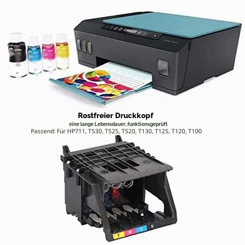 Tbest T120 Druckkopf Ersatz Kit Druckkopf ABS Rostfrei Plotter Drucker Zubehör Ersatz Fit für HP711 T530 T525 T520 T130 T125 T120 T100