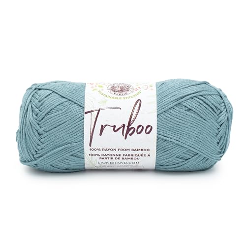 Image of Lion Brand Yarn Truboo Yarn for Knitting and Crocheting, Wave, 1 Pack
