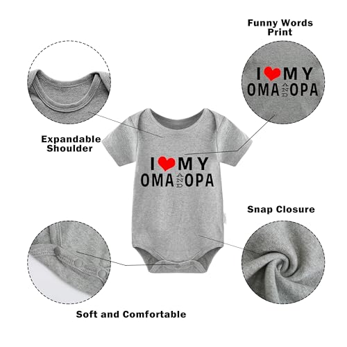 Kurzarm für Sommerkomfort (92 Zeichen). - Detailansicht von culbutomind Baby Strampler Zwillinge Oma Opa – Dealfoxx.de