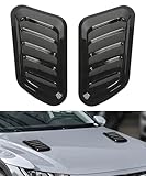UBOG 2PCS Car Hood Vent Trim,Car Accessories Bonnet Vent Hood Air Intake Trim Cover,Car Engine Vent Hood,Car Exterior Parts,Hood Air Vents for Car Hood Scoop,Fit for Car Modification (Black)