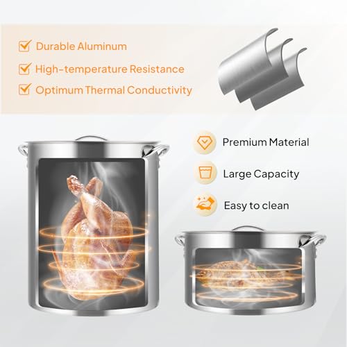 Rovsun 30Qt Turkey Fryer & 10Qt Fish Fryer Kit W/ 55,000Btu Propane Stove thumb #2