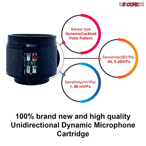 5 Core Dynamic Microphone Cartridge Clear Sound Uni-Directional Microphone Capsule For Drum Microphone Replacement Accessory Ctg 01 #TOP2