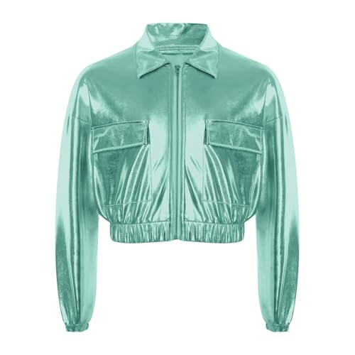 DINORMIN Modern Dance Coat for Girls Boys Sequins Performance Tops Hip-hop Jazz Dance Jackets Outwear2