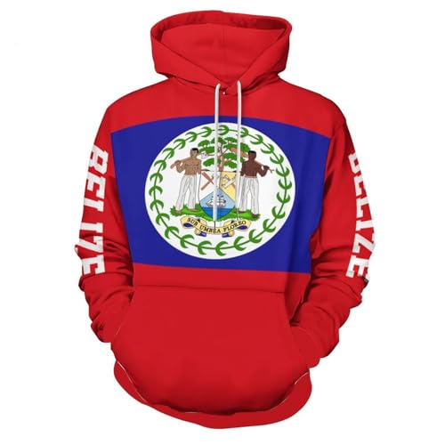 Sweat à capuche Belize pour homme au style streetwear décontracté avec blason