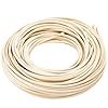 Yarlung 1/5 Inch x 65 Feet Reed Spline, Natural Rattan Cane Webbing Roll for Basket Weaving Supplies, Round Permeable Reed Coil Wicker Chair Repair for DIY Craft, Furniture Making, Winding, Modeling #2