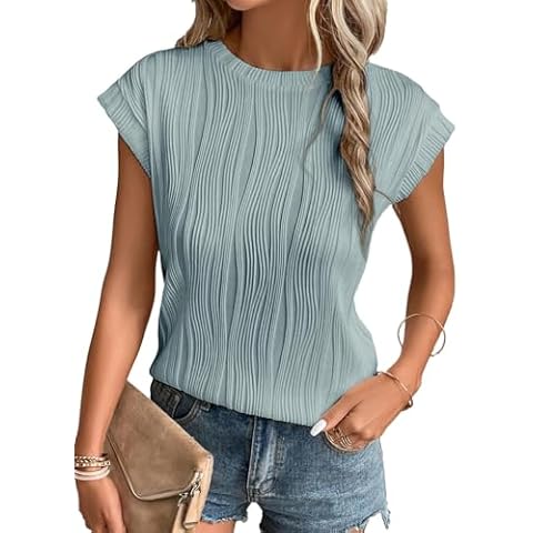 Gemulate Women's Casual Boho Crewneck Top Cover