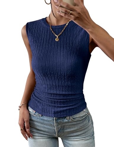 Hotouch Damen Tank Tops Ärmellos Oberteile Sommer Tanktops Rundhals...