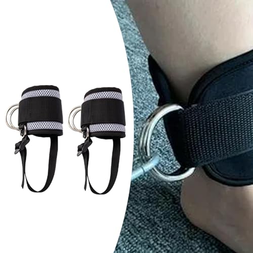 Correas de tobillo para gimnasio con 2 piezas de nylon ajustable 4