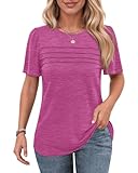 camiseta tirantes fucsia mujer TABLA DE TALLAS: Consulte la tabla de tallas en la descripción del producto para elegir la talla adecuada para esta camisetas mujer verano; debido a la medición manual, puede haber un error de 1-2 cm