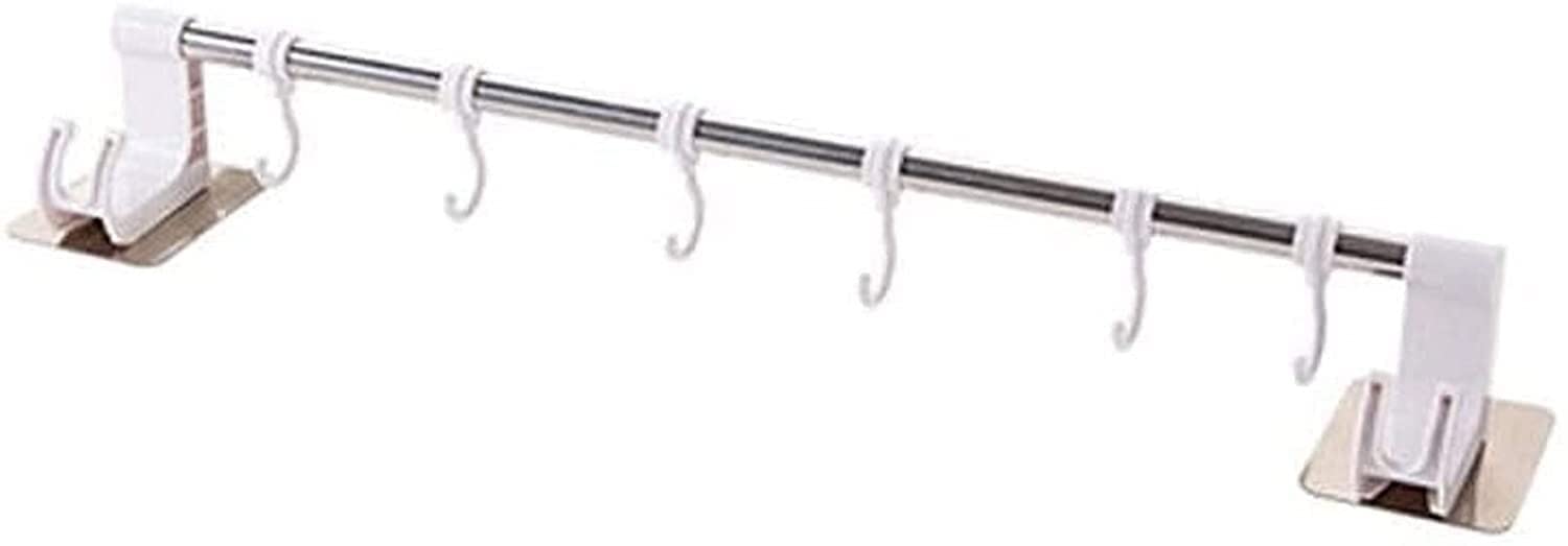 Rack de serviette murale blanc sans punch à fixation adhésive étanche