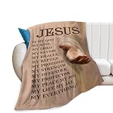 Manta cristiana de Jesús, regalos de Jesús para mujeres y hombres, manta de versículos de la Biblia para sofá, cama, forro polar de franela suave y cálida para niños y adultos, 40 x 50 pulgadas