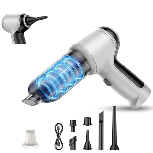 Image of Cordless Car Vacuum, 6 in 1 Handheld Vacuum Cleaner, Air Duster, 15000Pa | 120W Brushless Motor, Washable HEPA Filter, Wet & Dry, Rechargeable, for Car, Pet Hair, Home & Office