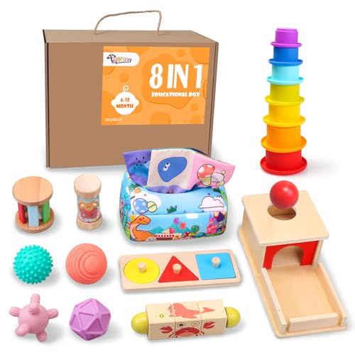 Montessori 8-in-1 Wooden Sensory Toy Set