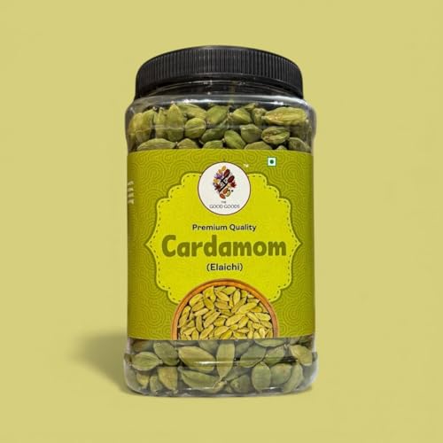 Image of THE GOOD GOODS Whole Green Cardamom (Elaichi) Authentic Flavour for Cooking, Baking & Masala Blends - Rich Aroma & Natural Freshness 200g