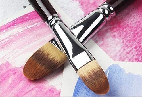 Fydun Set Di 12 Pennelli Per Pittura In Nylon Con Manico In Legno - Per Acrilico, Olio, Acquerello, Nail Art E Miniature, Punte Di Precisione
