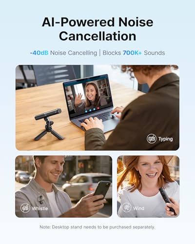 boya magic wireless mini microphones for iphone 15-16android 4 form-in-1 mic 7g lightweight ai noise reduction 48khz24bit app control 328ft range microphone for recording stand not included