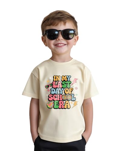 Toddler Boys Last Day of School Shirt for Kids Summer T-Shirts Tops Graphic Tee Short Sleeve 3T-8Y