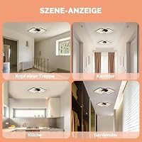 Sky angle LED-Deckenleuchte Unterputz-Kronleuchter Deckenlampe- Schwarz Moderne 3000 K Warmgelb Licht für Wohnzimmer Flure Schlafzimmer Küche & Arbeitszimmer – Ansicht 7