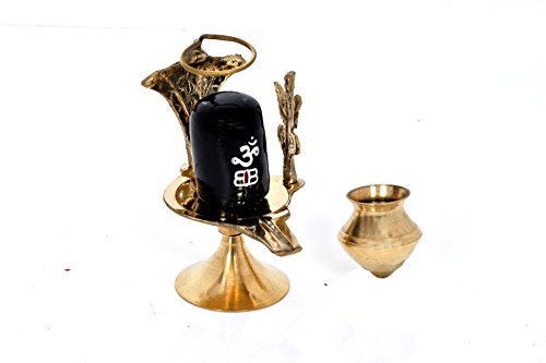 Hashcart Shiva-beeld met Ling-symbool / Shivling beeld voor Puja, van messing, decoratie voor thuis, geschenk, metaal… - Afbeelding 3
