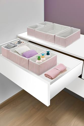 4'lü Pudra Çizgili Dolap, çekmece Içi Düzenleyici Düzenleyici Seti 28x28x13-28x13x13-13x13x13