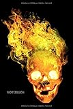  Notizbuch: NOTIZBUCH Skull Gothic Totenkopf Schädel Skelett Tagebuch & Notizbuch A5, 100 Seiten, liniert