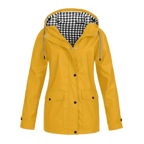 Chaqueta cortavientos para mujer con abrigo de invierno a cuadros de tres piezas
