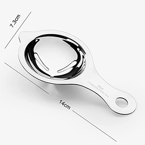 Image of Egg Separator Egg Yolk White Filter Food Grade Egg Divider Stainless Steel Egg Sieve Kitchen Gadget Cooking /Baker Tool Egg Extractor (O-123)