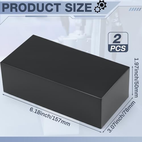 Image of Colingmill 2 Pcs Hdpe Plastic Block 2 inch x 3 inch x 6 inch, Polyethylene Solid Plastic Block for Machining, Home Floor Improvement, Prototyping, DIY Projects, Engineering (White and Black)
