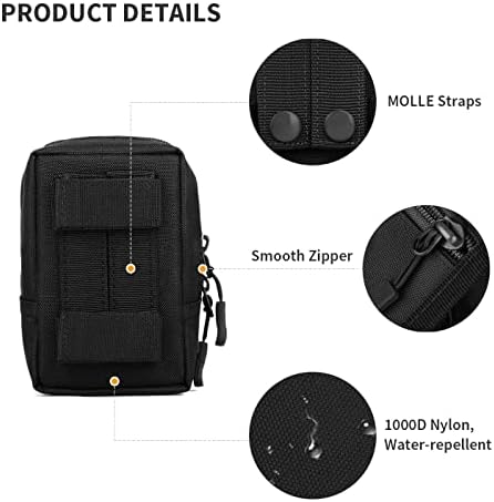HUNTVP Tactical MOLLE Phone Pouch Bag Gear Waist Belt Pack for Hunting Camping Trekking