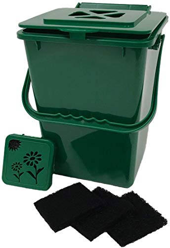 Exaco ECO-2000 Plus Kitchen Compost Waste Collector, 2.4 Gallon, Deluxe Green