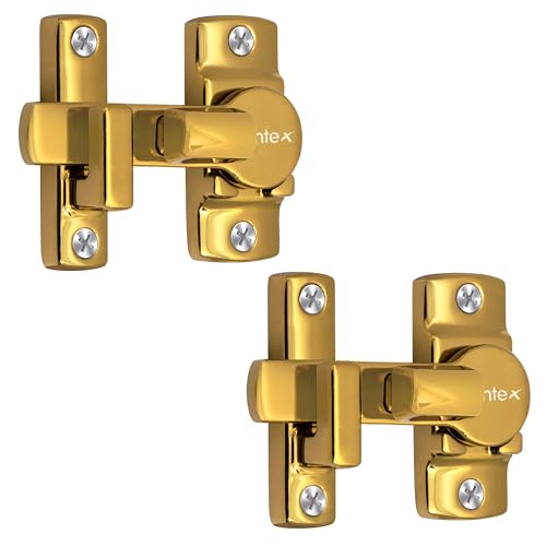 Image of Plantex Door Latch /Door Lock Latch for Balcony /Bathroom /Bedroom /Garden /Baby Latch Lock for Door /Lock Latch for Door /Chitkani /Door Back Stopper - Pack of 2 (Gold)