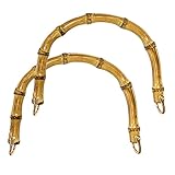 asas de bambu para teteras 【Asas de bolso de moda】: Este mango de bambú en forma de U con hebilla de cobre simplifica tus proyectos de manualidades. El mango de bambú natural le da un toque exótico y elegante a un bolso hecho a mano o cualquier otra bolsa. Accesorio hecho a mano, moderno y cómodo.