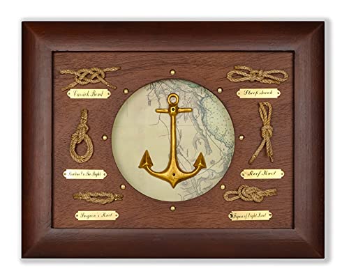 SAILINGSTORY Nautical Wall Decor Knot Board Frame Maritime Decor Coastal