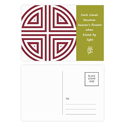 Jeu de cartes postales Chine poésie traditionnelle 20pcs multicolore