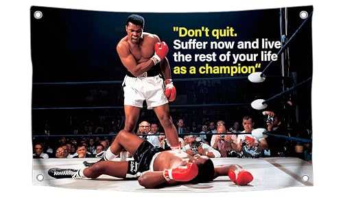 3x5 Ft Sports Polyester Muhammad Single Sided Flag with 4 Grommets - Cool Inspirational Funny Poster for Rroom Girls - Decor Wall Motivational Quote for Indoor and Outdoor - Ali Meme Posters Guys