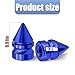 AICEL Car Tire Valve Caps, 12PCS Aluminum Alloy Spiked Vehicle Wheel Air Stem Covers, Dustrpoof Automotive Tyre Pressure Decoration Accessories, Universal for Bikes Truck Motorcycles(Blue)