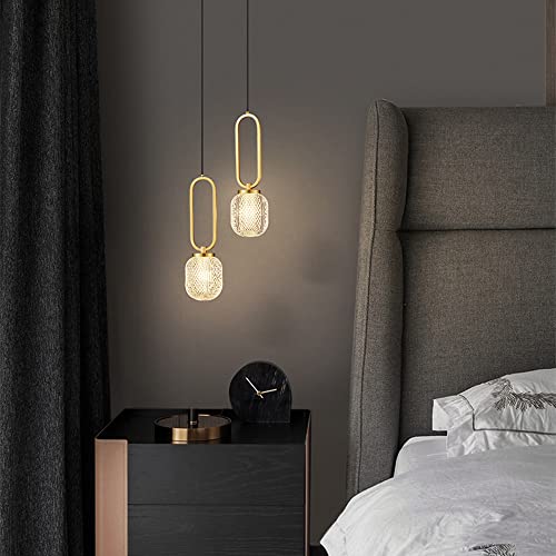 Lampe à suspension de chevet pour libérer l'espace de nuit