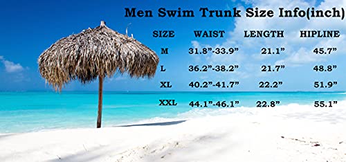HUZK Tennessee State Flag Mens Quick Dry Bathing Suits Boardshorts Popular Swim Trunks with Mesh Lining2